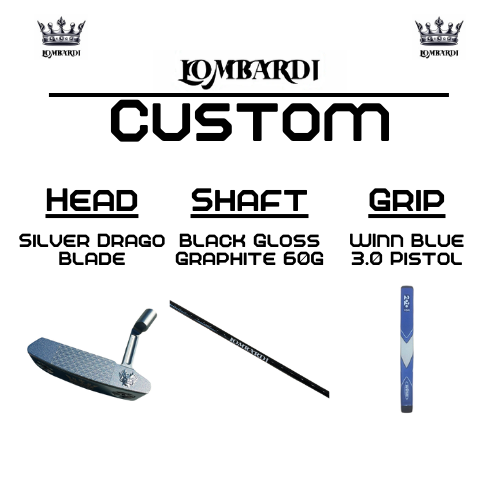 Lombardi Golf Custom Silver Drago Blade Golf Putter