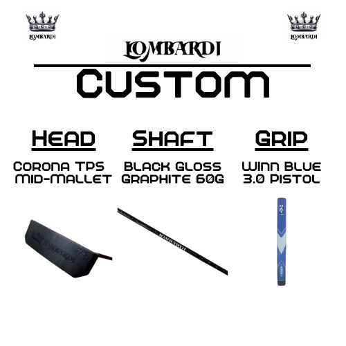 Lombardi Golf Custom Black Corona TPS Mallet Golf Putter