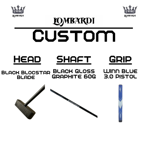 Lombardi Golf Custom Black Blocstar Blade Golf Putter