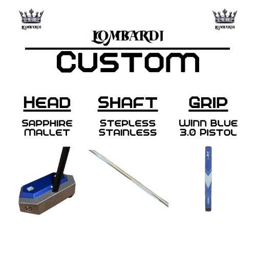 Lombardi Golf Custom Blue Sapphire Mallet Golf Putter