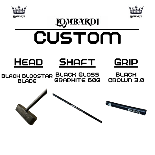 Lombardi Golf Custom Black Blocstar Blade Golf Putter