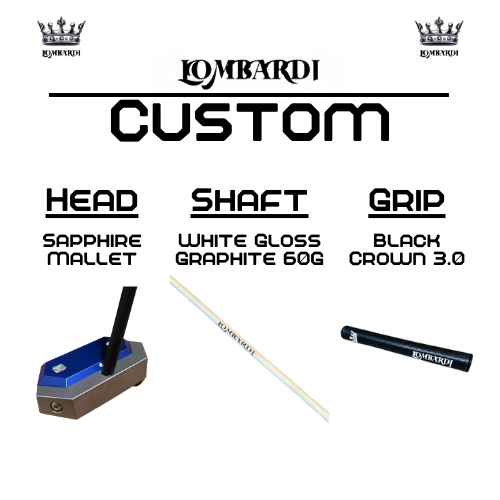 Lombardi Golf Custom Blue Sapphire Mallet Golf Putter