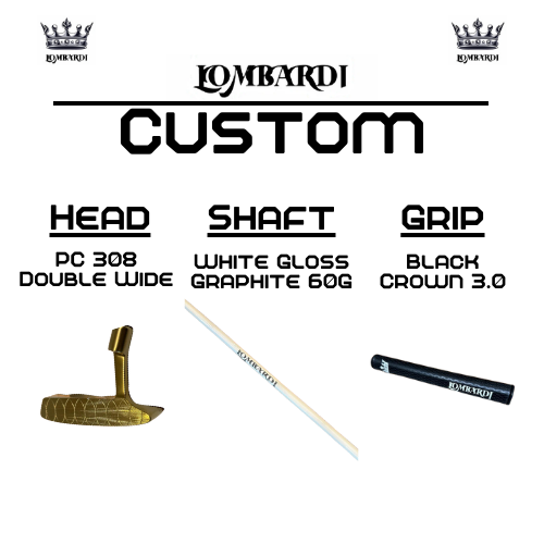 Lombardi Golf Custom Gold PC-308 Double Wide Blade-Golf Putter