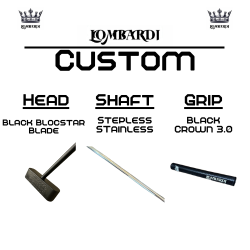 Lombardi Golf Custom Black Blocstar Blade Golf Putter