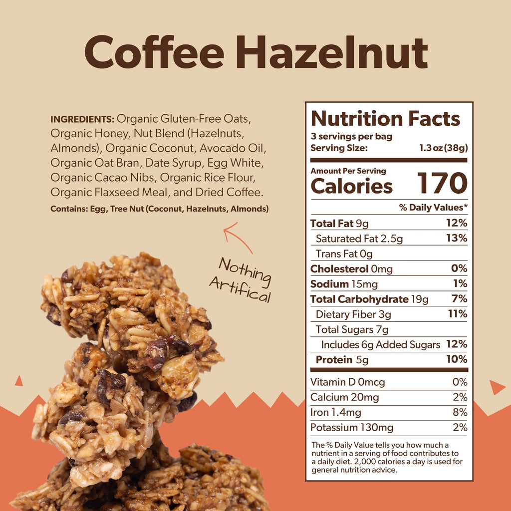 Coffee Hazelnut Oat Clusters