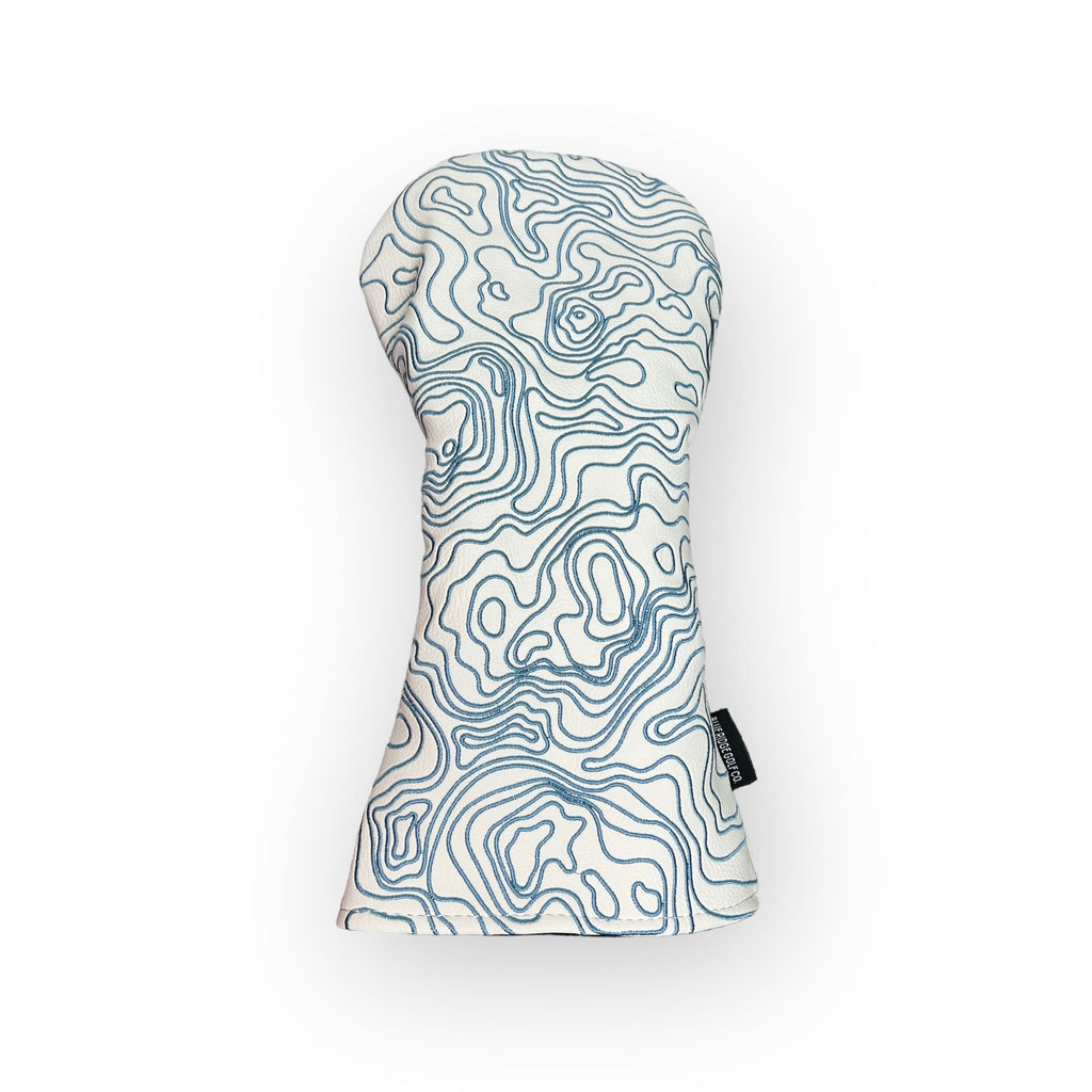 Topographic Edition - Pure White / Embroidered Carolina Blue