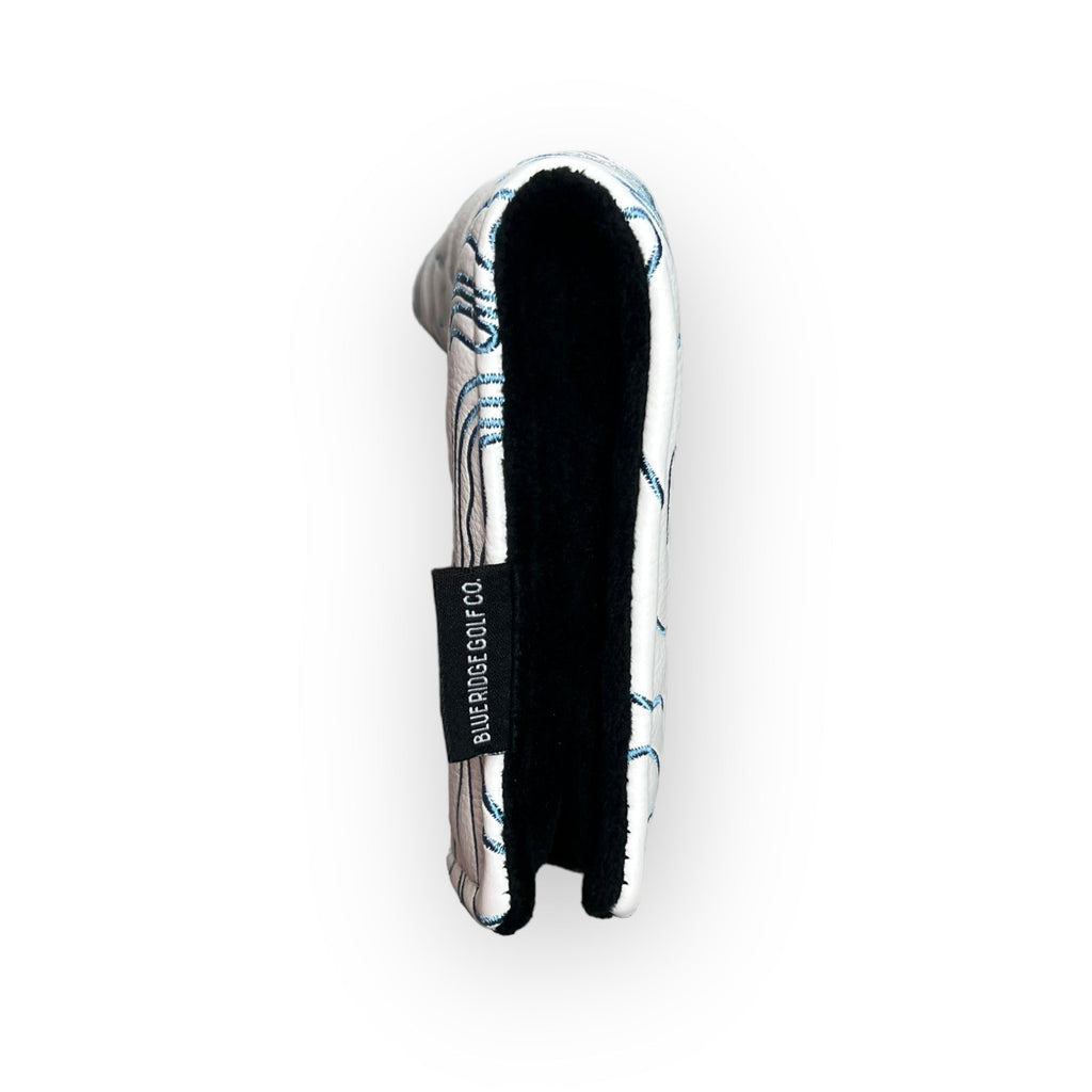 Topographic Edition - Pure White / Embroidered Carolina Blue