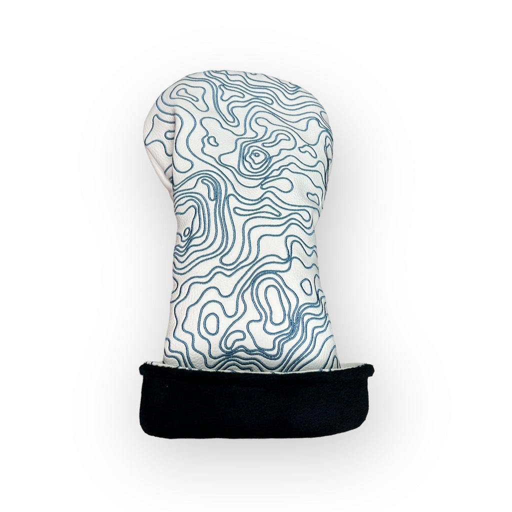 Topographic Edition - Pure White / Embroidered Carolina Blue
